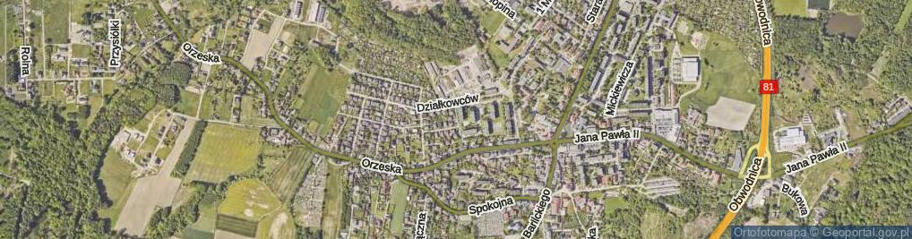 Zdjęcie satelitarne Miarki ul.